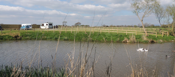 image of the lake and standings at Humblescough farm camping and caravan site.