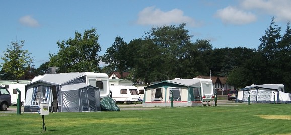 image of caravan standings at Claylands camping and caravan site.